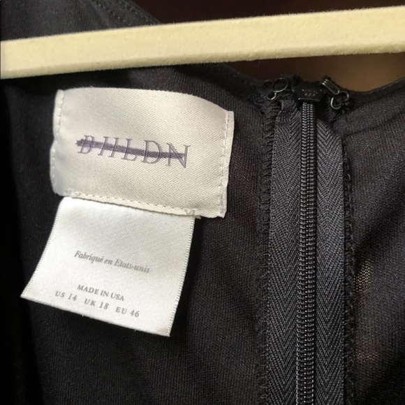 BHLDN Thorton Dress Maxi Gown Black Gathered Bodice Side Slit Pleating - Picture 6 of 6